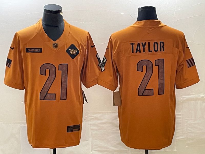 Men Washington Commanders #21 Taylor brown Nike 2023 Salute To Service Limited NFL Jersey